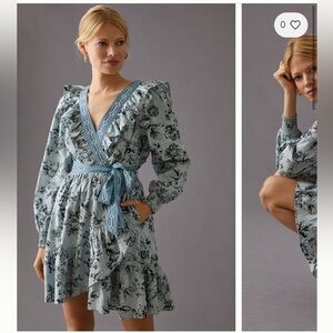 Ruffle Wrap Mini Dress